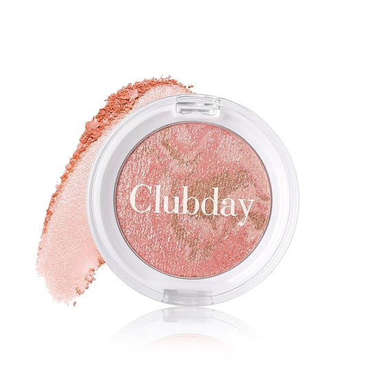 Classic Color Marbleized Blush Highlighting Face Power Blush Gifts for Women Long Lasting Glowing, Smooth, Blendable Fit For All Skin Tones,0.12 Oz-02