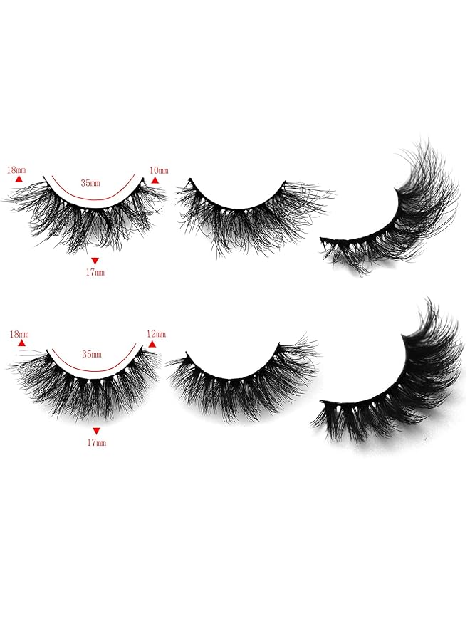 10Pair 3D False eyelash book Cat Eye Look Fluffy Wispy Soft Reusable Makeup Thick Fake Eyelashes(601+628)