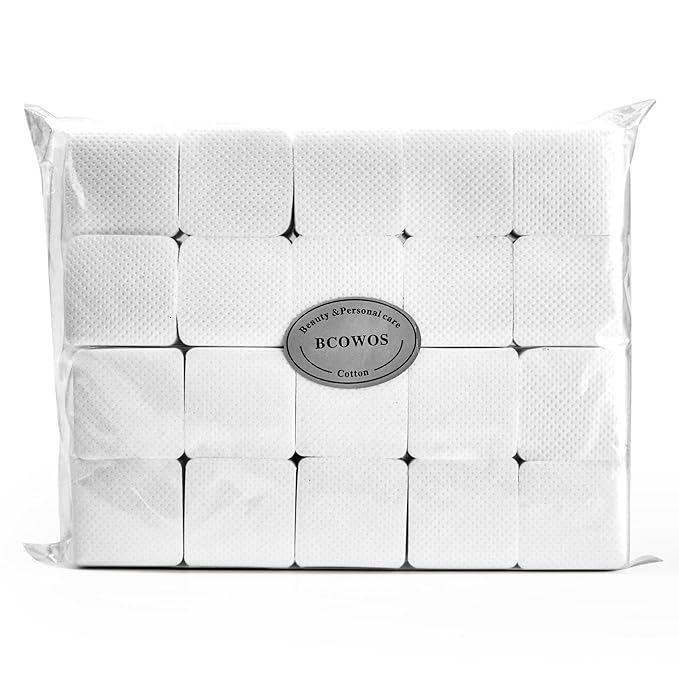 2000PCS Lint Free Nail Wipes White, Non-Woven Nail Polish Remover Pads - Soft Lint Free Wipes for Gel Fingernails - DIY Fingernails Salon Supplies