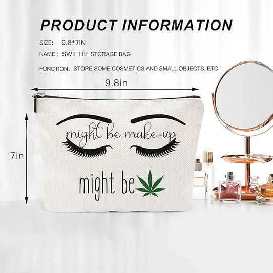 Funny Makeup Funny Makeup Bag Gift for Women Inspirational Cosmetics Pouch for Purse Travel Bag Cases for Toiletries Accessories Organizer