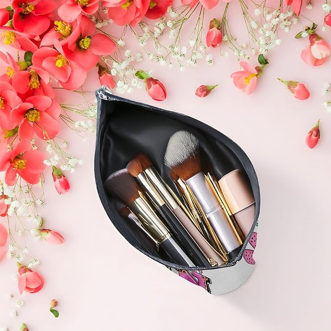 Ayxvt LPN Licensed Practical Nurse Corduroy Cosmetic Bag,Retro Gorgeous Pink Leopard Clipart Decorative Makeup Bag Zipper Pouch Toiletry,Nurse's Day Nurse Graduation Gifts for Women Girls（Corduroy）