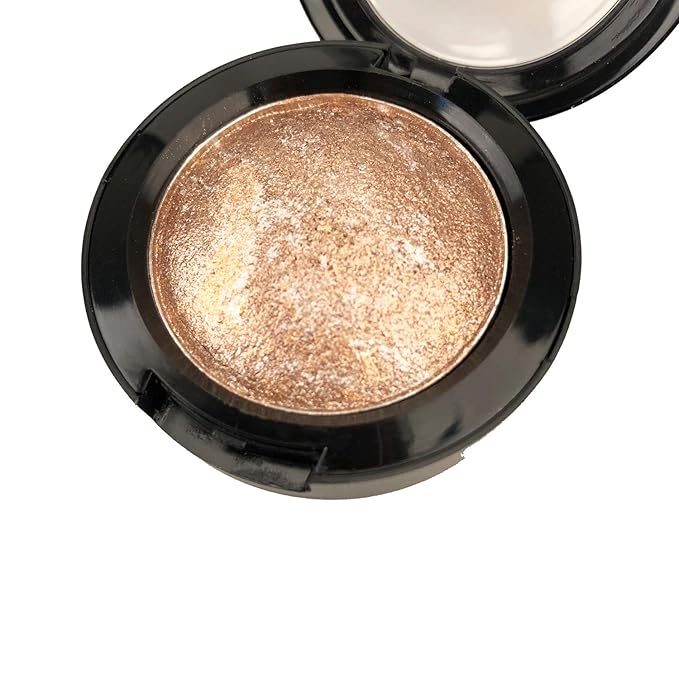 Mallofusa Single Color Baked Eye Shadow Palette Glitter Powder ,Brown,CES3812