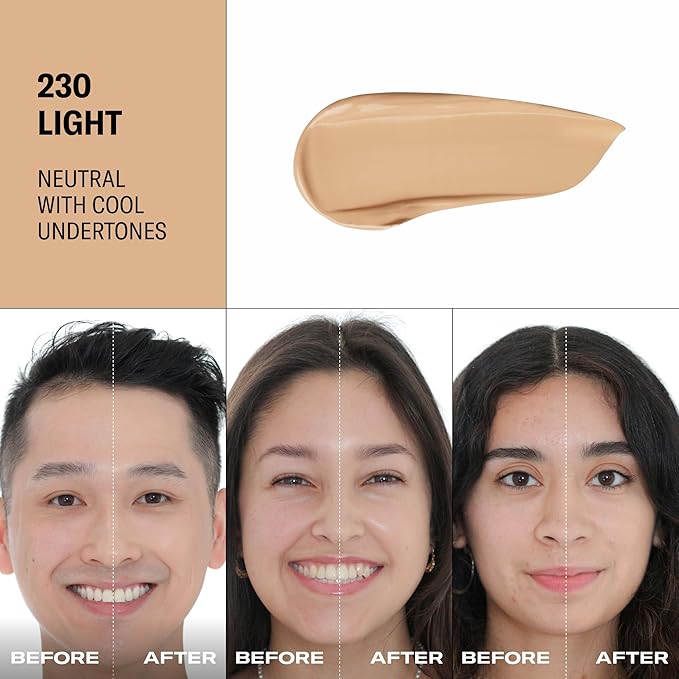 Youthforia Date Night Skin Tint Serum Foundation, Light-Medium Coverage, Hydrating Formula, Vegan & Cruelty-Free, 230 Light - Neutral with Cool Undertones