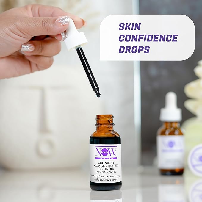 Midnight Concentrated Retinoid Restorative Face Oil - Anti-Aging face Oil - Overnight Skin Care Smooths & Plumps - Vegan - Paraben & Sulfate Free - Travel Size - For Men & Women - 1 oz