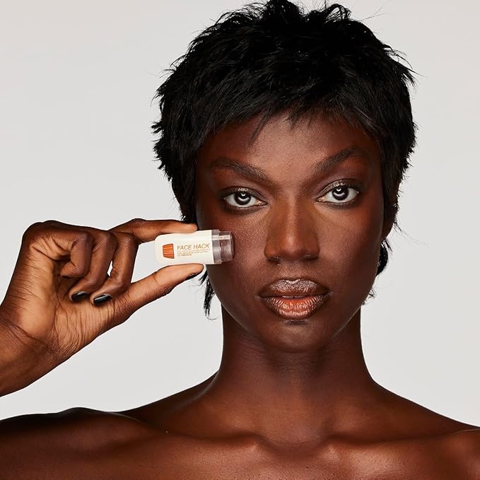 Freck Beauty FACE HACK Precision Sculpting Bronzer Stick – Creamy Buildable Formula, Natural Skin-Like Finish, Seamless Blend, Almond Tip Applicator, Vegan & Cruelty-Free | DEEP DARK (Cool Undertone)