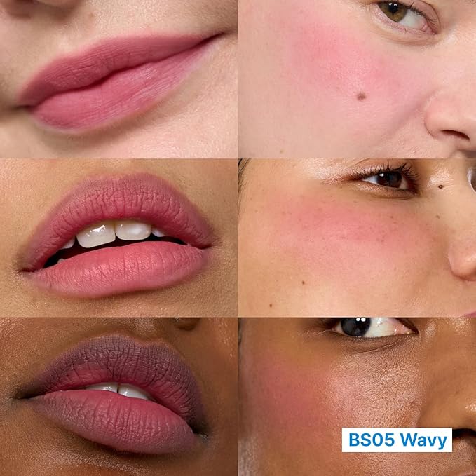 Blurry Pudding Pot + Keychain SET | Airbrushed Blush & Lip, Buildable Pigment, Long-lasting, Lightweight, Easy to Blend, Natural Soft Matte Finish Makeup – Wavy (Muted Pink) | 0.17 oz