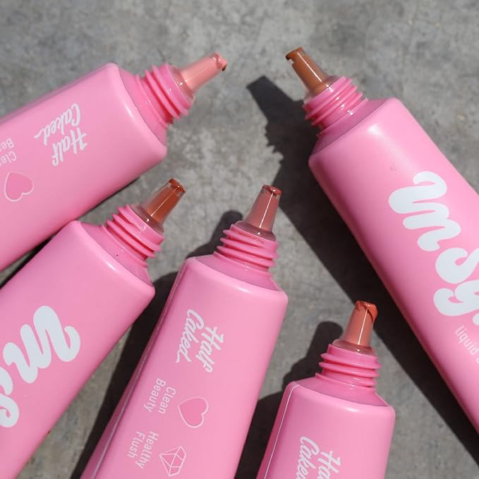 Half Caked In Sync Liquid Blush - Pigmented, Long-Lasting, Multi-Use Liquid Color - Lightweight, Natural Finish - Fragrance-Free, Clean, Vegan & Cruelty-Free, 15ml (Maybe Baby)