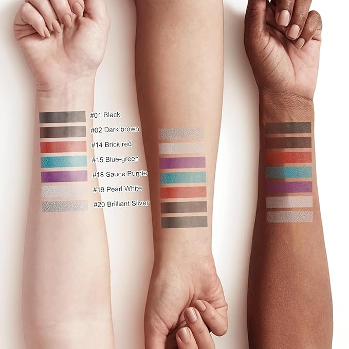 7 Colorful Eyeliner Pen Set, Eye Shadow Pencil, Pearl Eyeliner Kit Metallic Glitter Eye liner Pencil for Women Eye&Lip Liner Professional Eye Makeup Set Colorful Eye Color (7PCS A)