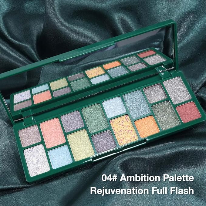 16 Colors Eyeshadow Palette,Matte&Glitter&Shimmer Eyeshadow Makeup,Naturing-Looking,High Pigment Waterproof Eye Shadow Palette Makeup, 100% Cruelty-free (04#Super Flash Series)