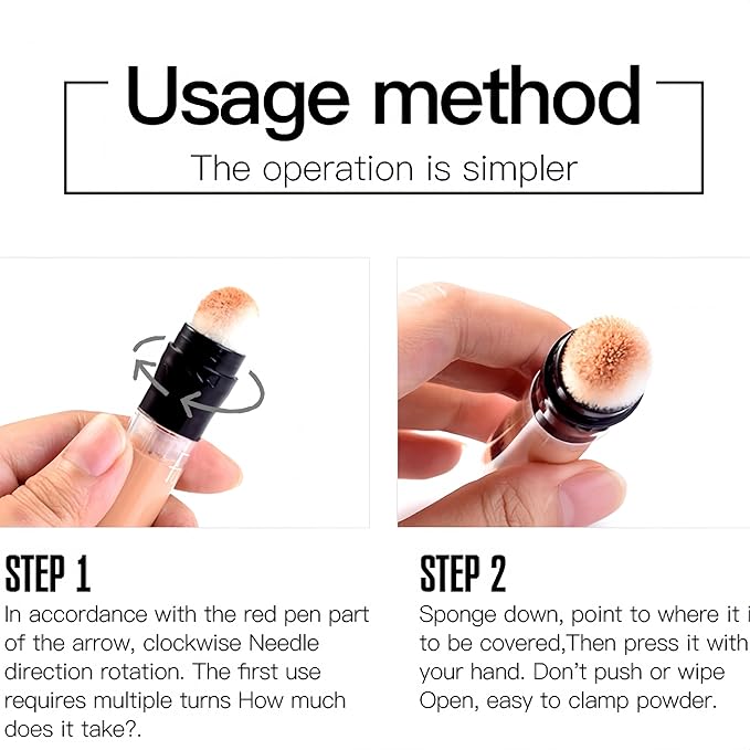 6 Colors Lightweight Full Coverage Contour Concealer Pen Waterproof Natural Color Corrector Concealer Stick (Color 02)