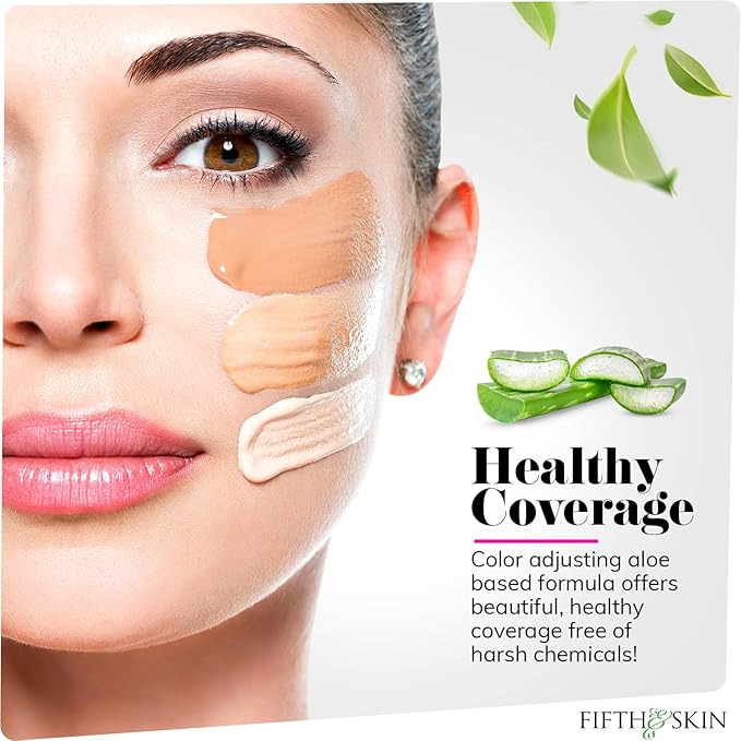 Fifth & Skin: Better’n Ur Skin Liquid Foundation (BRONZE) - Natural, Organic, Vegan, Cruelty-Free - Gluten-Free Beauty with Buildable Coverage and Palm-Free Luxury - 1 oz