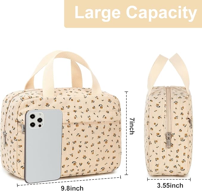 Makeup Bag for Women Cosmetic Bag Large Make Up Organizer Travel Toiletry Bags Waterproof Zipper Tote Pouch Purse for Girls