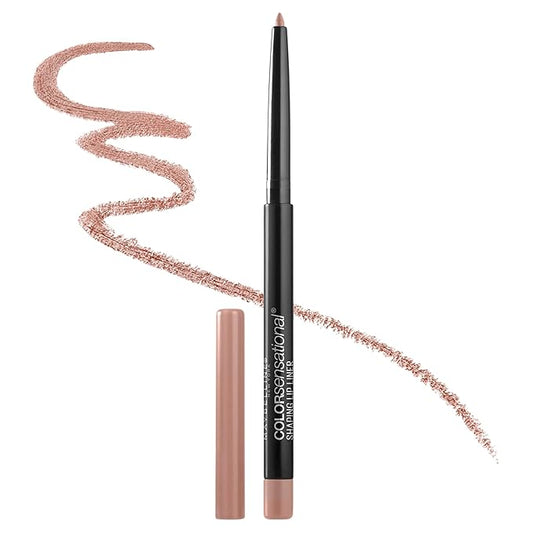 Maybelline Color Sensational Shaping Lip Liner with Self-Sharpening Tip, Nude Whisper, Nude, 1 Count