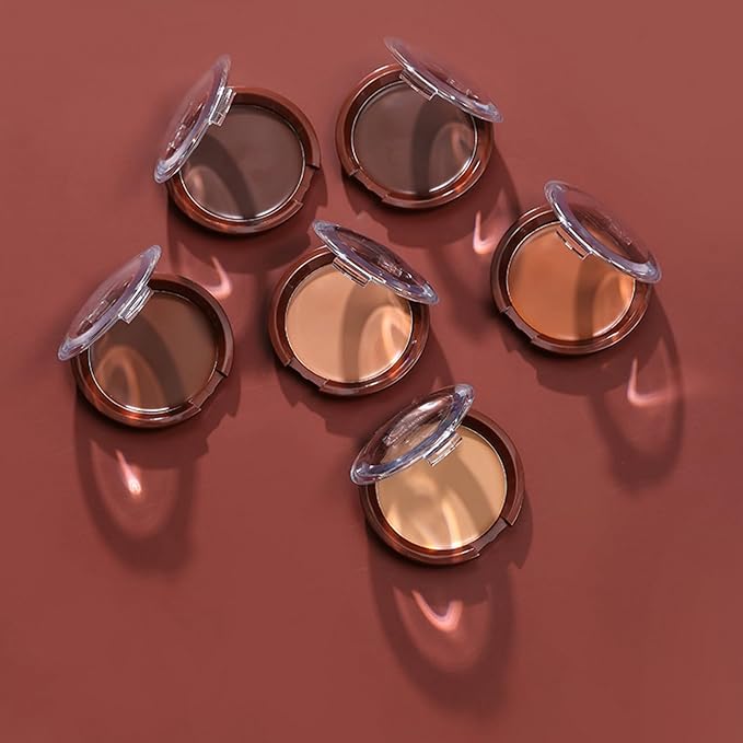 MAEPEOR Matte Cream Bronzer 6 Colors Face Sculpting Contour Bronzers Palette Long Lasting SweatProof Face Bronzer (03 Sunset)