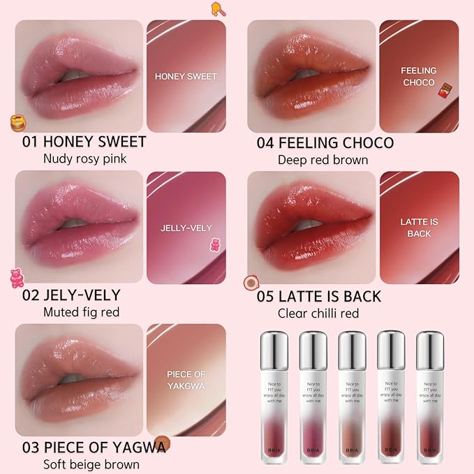 BBIA Water Fit Tint - Extreme Persistence Long-Lasting Watery Glow Fixing Tint Lightweight High Pigment Clear Colors Non-Smudging Glowy Finish Korean Daily Lip Makeup (01 HONEY SWEET, Pack of 1)