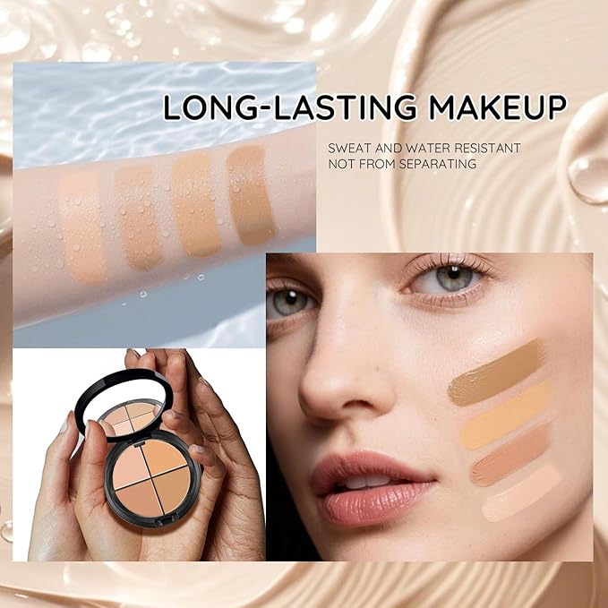 AMIIR Color Correcting Concealer Cream Full Coverage Flawless Face Contour Palette Professional Makeup, Light to Medium