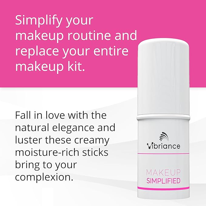 Vibriance Makeup Simplified Illuminate Stick - All-in-One, Mature Skin Highlighter - Lips, Cheeks, Eyes Cosmetics for Older Women
