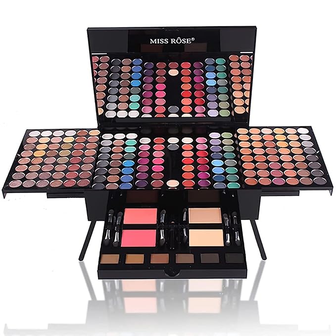 190 Colors Professional Makeup Kit for Women Full Kit, Pallet,All In One Gift Set girls, include Eyeshadow/Facial Blusher/Eyebrow Powder/Eyeliner Pencil/Mirror/makeup brush(004Y)