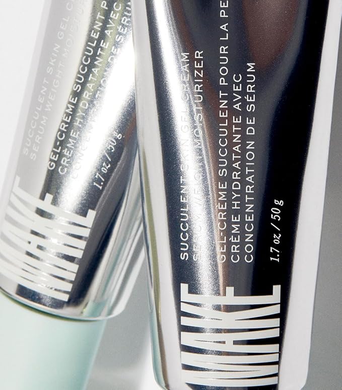 MAKE Beauty Succulent Skin Gel Cream - Hydrating Face Moisturizer. Lightweight Cream Gel with Cactus Extracts and Hyaluronic Acid. Non-Comedogenic Daily Moisturizer for All Skin Types - 1.7 Fl Oz