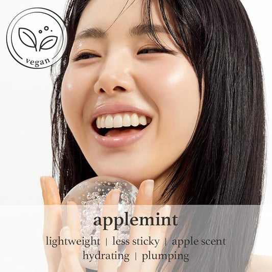 NOONI Korean Hydrating Lip Oil - Applemint | Long-Lasting, Moisturizing, Plumping, Revitalizing for Dry Lips, Waterproof, No Peel Off, Hydrating, Nourishing Crystal Clear, 0.12 FL Oz