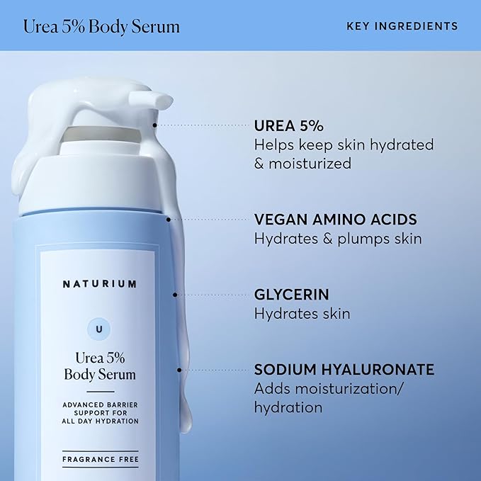 Naturium Urea 5% Body Serum, Lightweight, Hydrating Serum with Nourishing & Soothing Benefits for Barrier Support, Vegan & Cruelty-Free, 14 oz
