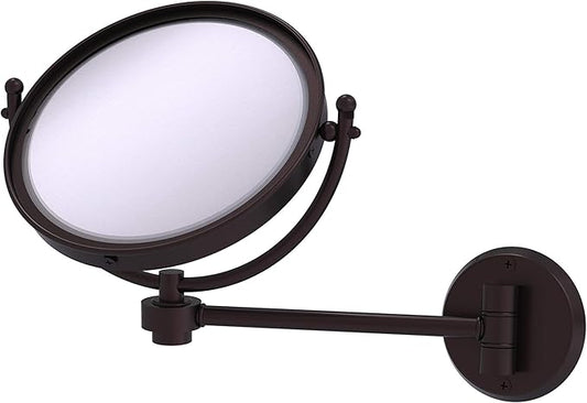 Allied Brass WM-5/5X 8 Inch Wall Mounted 5X Magnification Make-Up Mirror, Antique Bronze