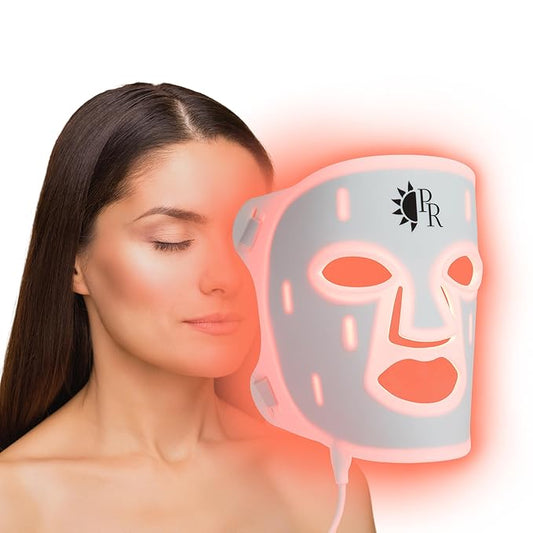 Red Light Therapy for Face, 6 Modes Portable LED Face Mask Light Therapy with Remote, Rechargeable Red Light Therapy at Home