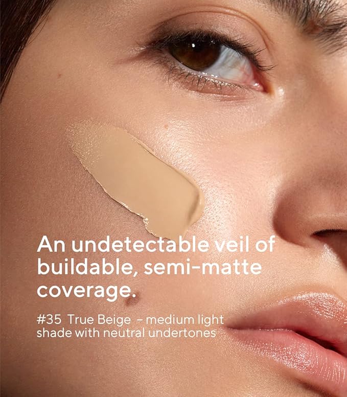 MÁDARA Organic Skincare |SKINONYM Semi-Matte Peptide Foundation, #35 TRUE BEIGE, 30ml – Boosted by collagen-supporting peptides, Semi-matte finish, Adapts to the skin's texture, Ecocert certified.