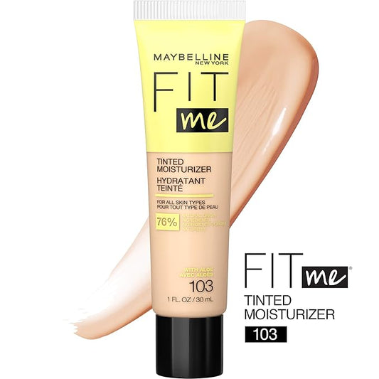 Maybelline Fit Me Tinted Moisturizer, Natural Coverage, Face Makeup, 103, 1 Count