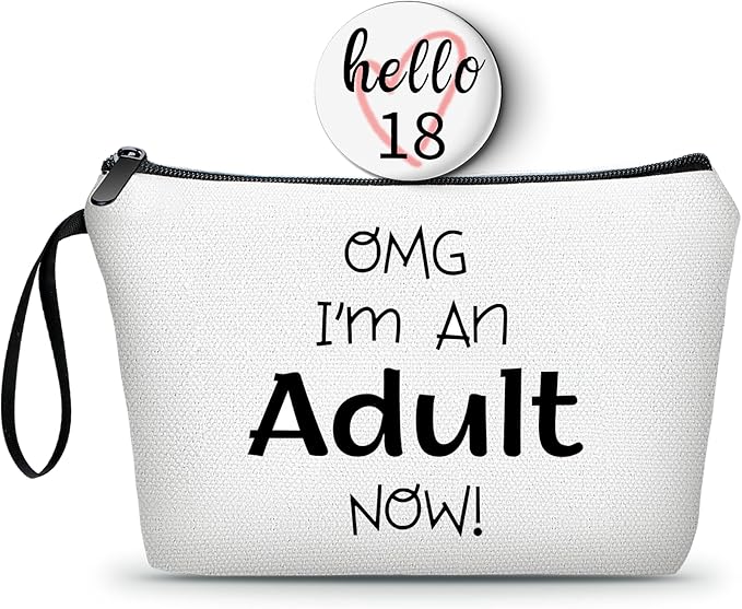 18th Birthday Gifts for Girls, 18 Year Old Girl Birthday Gifts, Makeup Bag With Mirror, Birthday Gift for Daughter, Sister, Friend, Girl, Teen,Christmas Gifts