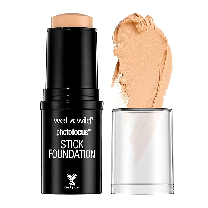 wet n wild Photo Focus Matte Foundation Stick Makeup, Shell Ivory | Vegan & Cruelty-Free