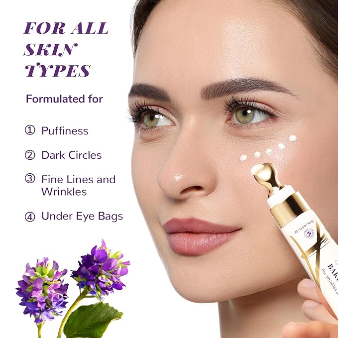 ANAI RUI Caffeine Bakuchiol Firming Eye Cream, Retinol & Peptide Eye Cream for Dark Circles, Puffiness, Wrinkles, Bakuchiol Alternative Retinol Eye Moisturizer for Under-Eye Skin Repair 0.5 FL OZ