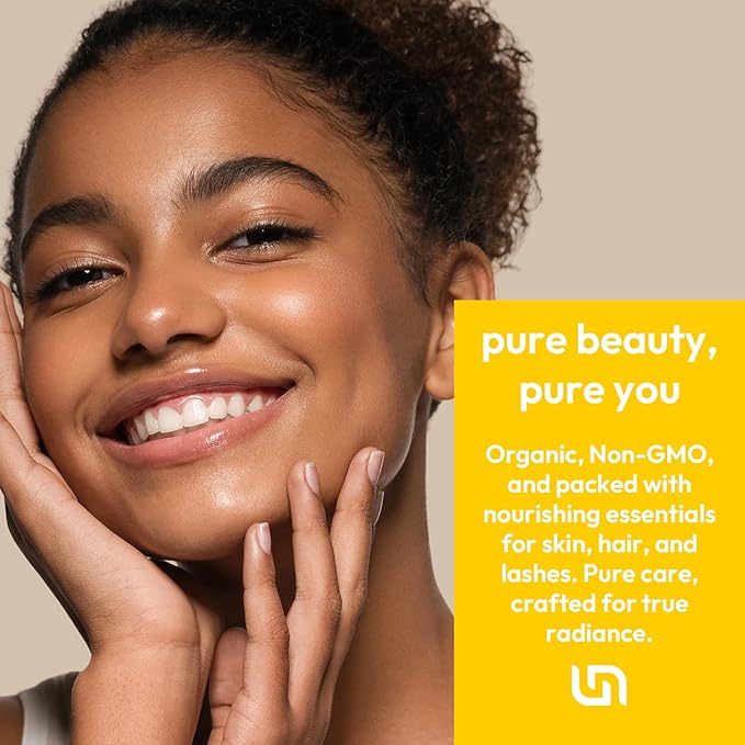 16oz Organic Castor Oil – Glass Bottle – USDA Certified Organic & Non-GMO – 100% Pure, Cold-pressed, Unrefined, Hexane-free – Premium Glow-Boosting Oil for Skin, Hair, Lashes, Nails & More