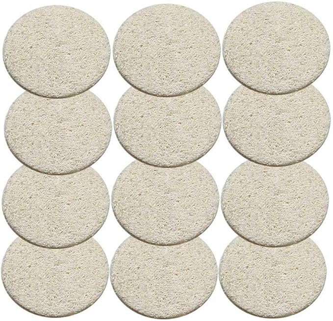 20 Pcs Loofah Face Pads Round Exfoliating Facial Pads Skin Cleansing Discs Pads Facial Body Scrubbers for Bath Shower Spa Skin Scrub