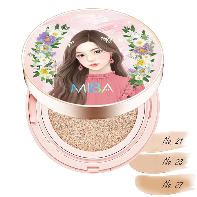 MIBA Ion Calcium Foundation Double Cushion RX No 27 Big Cushion SEASON2 Long Lasting Effect. Skin moisturizing. Glow Makeup High Coverage. Skin tightening relief. Smooth adhesion.(25 g / 0.88 oz)