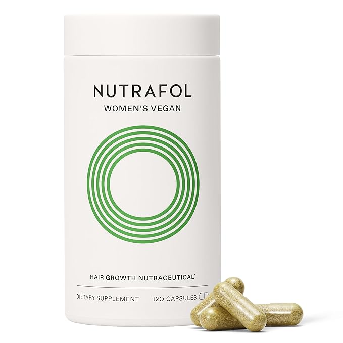 Nutrafol Women's Hair Growth Supplements, For Women 18-44 Years Old, Clinically Tested for Visibly Thicker, Stronger Hair, 100% Vegan Ingredients, Dermatologist Recommended - 1 Month Supply