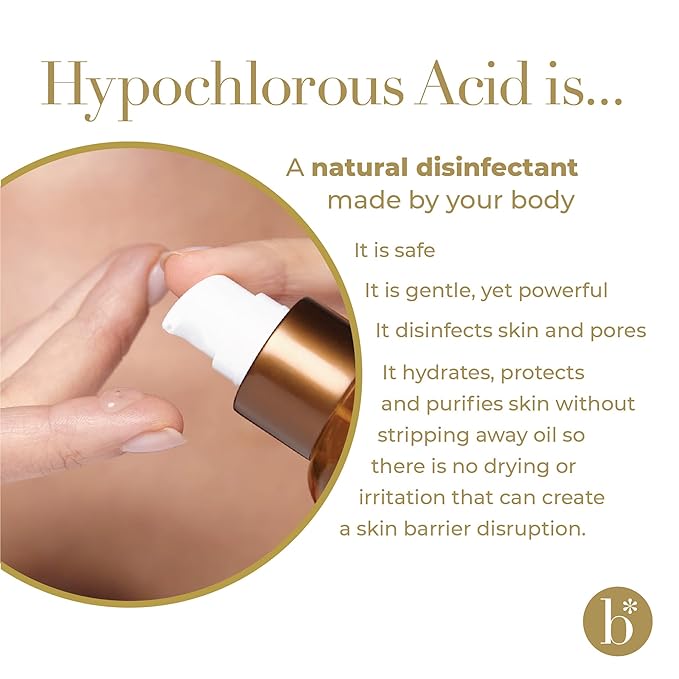 Bloome* .05% Hypochlorous Acid Serum for Face & Neck - 50ml HOCL - Gentle Soothing Skin Support, Assists in Skin Balance, Support Skin Comfort, Encourages Skin Wellness, Helps Maintain Skin Appearance