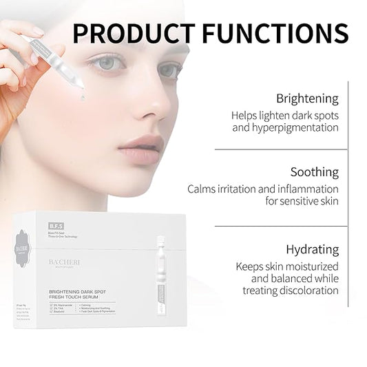 Brightening Hydrating Facial Serum Ampoules, with Niacinamide, Tranexamic Acid & 3‑O‑Ethyl Ascorbic Acid (Vitamin C), Alpha‑Arbutin, Madecassoside & Panthenol for Smooth, Dewy Skin
