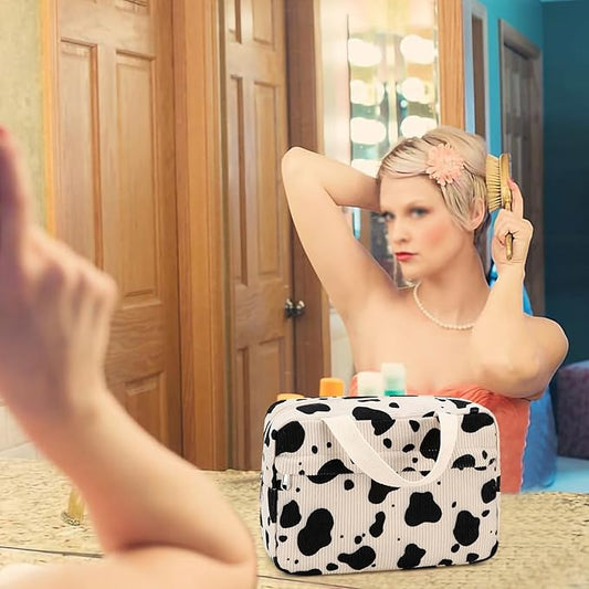 Makeup Bag for Women Cosmetic Bag Large Make Up Organizer Travel Toiletry Bags Waterproof Zipper Tote Pouch Purse for Girls