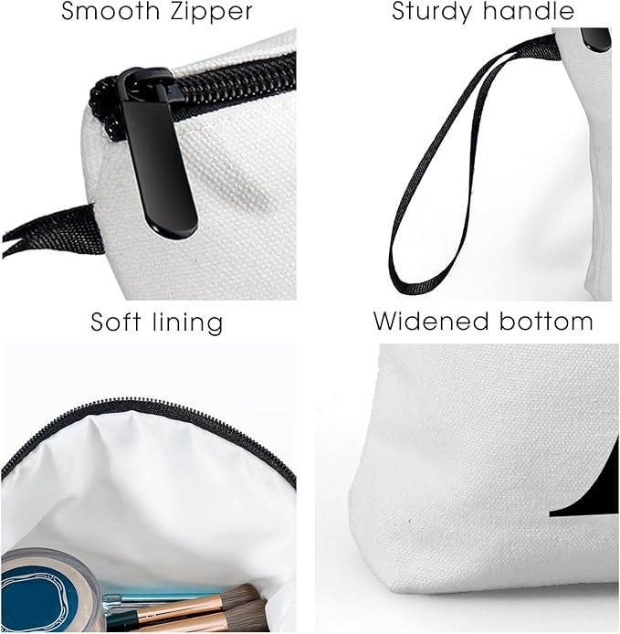 Birthday Friendship Womens Bridesmaid Proposal Coolest Gifts for Sister Teacher Coworkers Bride Personalized Travel Makeup Cosmetic Bag with Mirror Valentines Mothers Day Christmas Graduation J