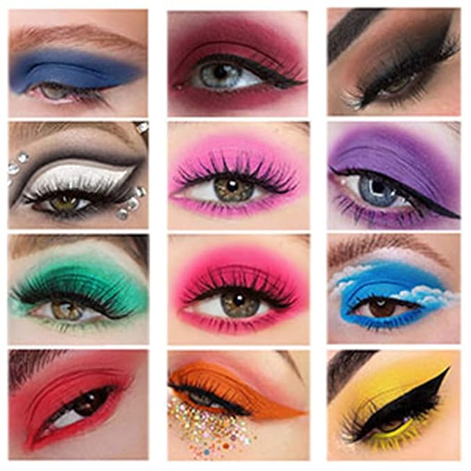 MAEPEOR Matte Eyeshadow Primer 6 Colors Prevent Oily Lids and Creasing Eye Primer Base Long-lasting Waterproof & Smudgeproof Eye Base Makeup for All Shadows (3 Violet)