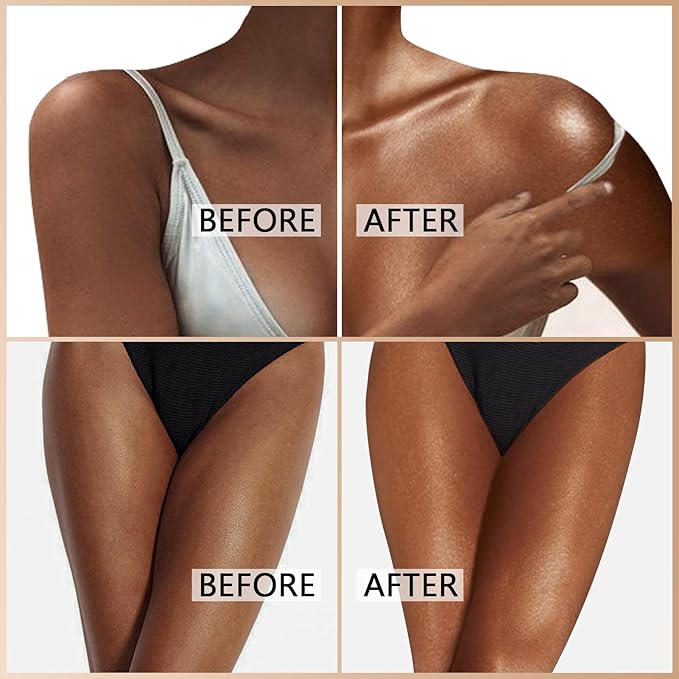 Body Shimmer Oil, Bronze Gold Luminizer Face Highlighter Liquid Illuminator With Makeup Brush, Long Lasting Moisturizing Glitter Oil for Makeup Brighten (3.38 Fl Oz/#03)