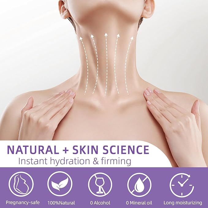 Neck Firming Stick - Instant Lifting & Tightening Cream for Double Chin Reduction, Anti-Aging Neck Care Treatment with Hyaluronic Acid & Collagen Boost, Cruelty-Free Wrinkle Smoothing Stick