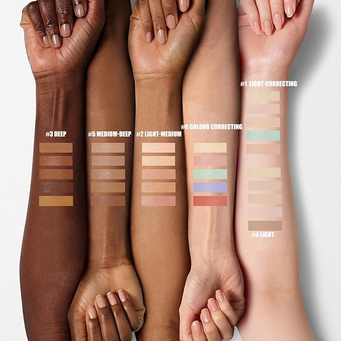 5 Colors Correcting Concealer Palette with Makeup Brush,5 In 1 Concealer Makeup Palette,Full Coverage and Long Lasting Neutralizing Cream Color Corrector,Face Camouflage Contour Palette,Conceals Blemishes,Redness and Dark Circles.#1