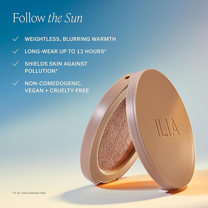ILIA - Sunshift Cream Bronzer | Non-Comedogenic, Long-Lasting, Vegan, Cruelty-Free | Weightless Bronzer (Eclipse - Peachy Bronze, 0.27 oz | 7.8 g)