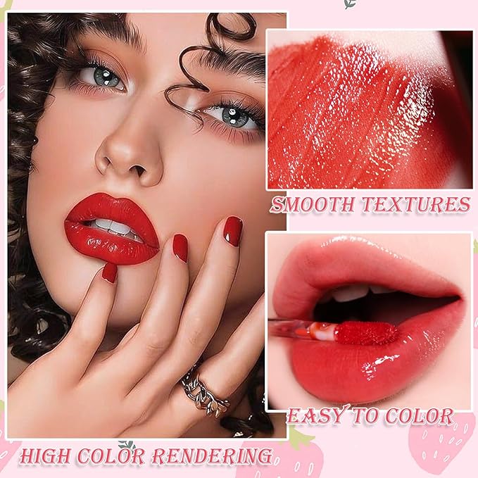 6 Colors Lip Tint Stain Mini Liquid Lipstick, Korean Lip Gloss Moisturizing Natural Velvet Lip Tint, Waterproof Longwear Liquid Blush & Lip Stain, Vivid Color Lip Tint Makeup