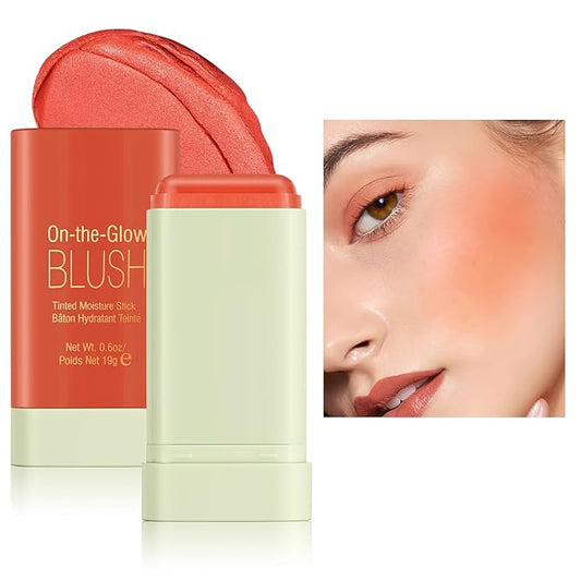 MIELIKKI Cream Blush Stick for Cheeks, Multi-Use Moisturizer Stick Blush, Luxuriously Blendable Color, Natural Dewy Finish, Soft Pink Blush Color, Long Lasting, Waterproof