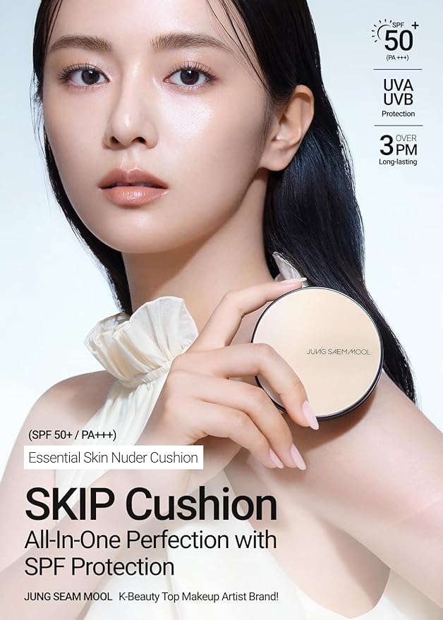 [JUNGSAEMMOOL OFFICIAL] Essential Skin Nuder Cushion (Light) | Refill not Included | Natural Finish | Buildable Coverage | Korean Makeup Artist Brand | Cream Foundation