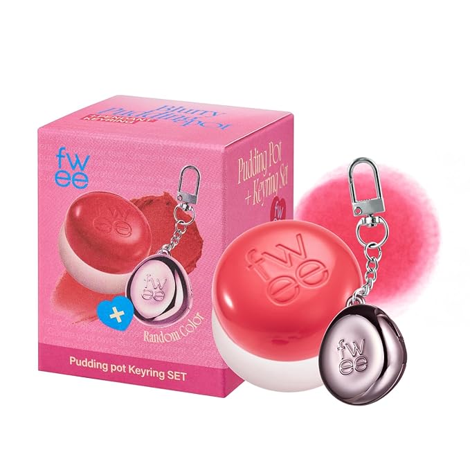 Blurry Pudding Pot + Keychain SET | Airbrushed Blush & Lip, Buildable Pigment, Long-lasting, Lightweight, Easy to Blend, Natural Soft Matte Finish Makeup – BFF (Pink Coral) | 0.17 oz