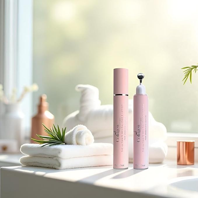 All Natural Collagen, Peptide Complex Under Eye Lift, Firming Serum for Puffiness, Tired Eyes, with Niacinamide + Fine Lines, Wrinkles, Anti-Aging, Hydrating